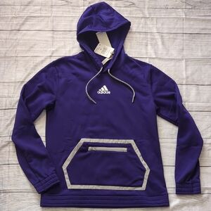 Adidas Vibrant Purple Hoodie with Gray Accents